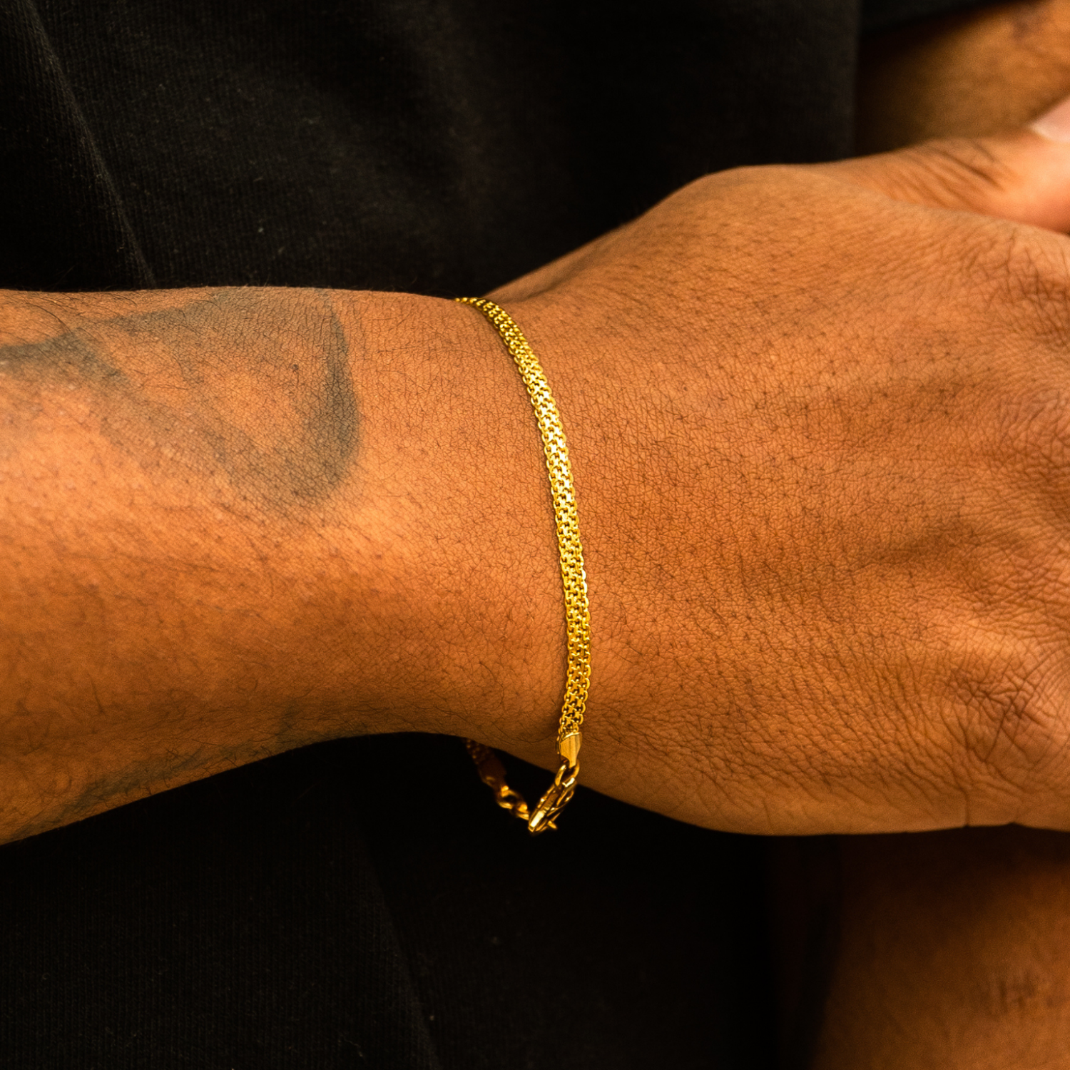 YOSTER Chain Bracelet ゴールド 18K Yellow Gold Heavy Curb Chain Bracelet – Long's Jewelers