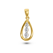14 KARAT YELLOW GOLD DIAMOND DROP PENDANT