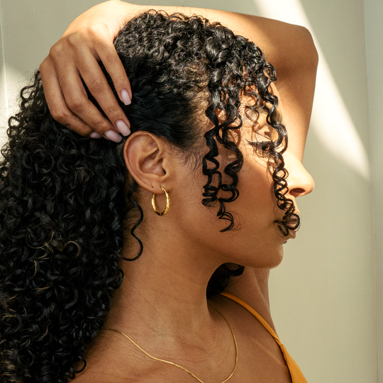 18 KARAT SOLID GOLD ENGRAVED HOOPS
