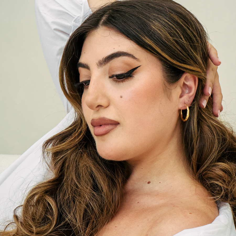 18 KARAT SOLID GOLD ENGRAVED HOOPS
