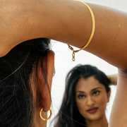 18 KARAT YELLOW GOLD FLAT CHAIN BRACELET