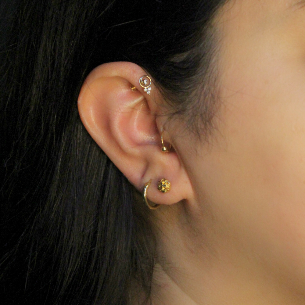 18 KARAT SOLID PIERCING RING