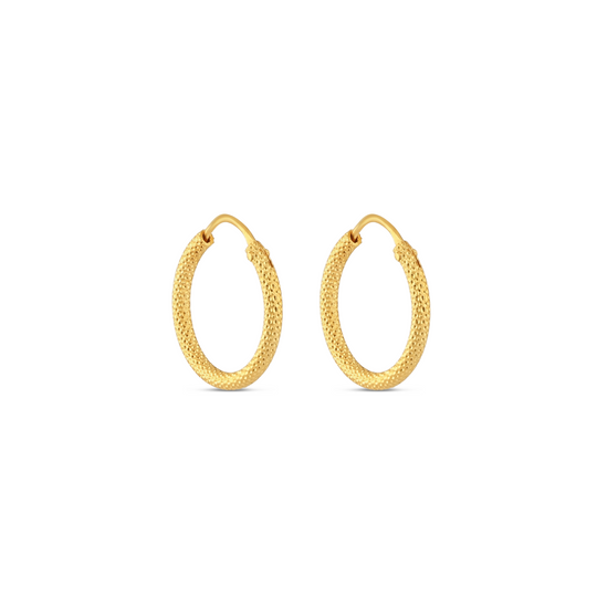 SMALL 22 KARAT GOLD HOOPS