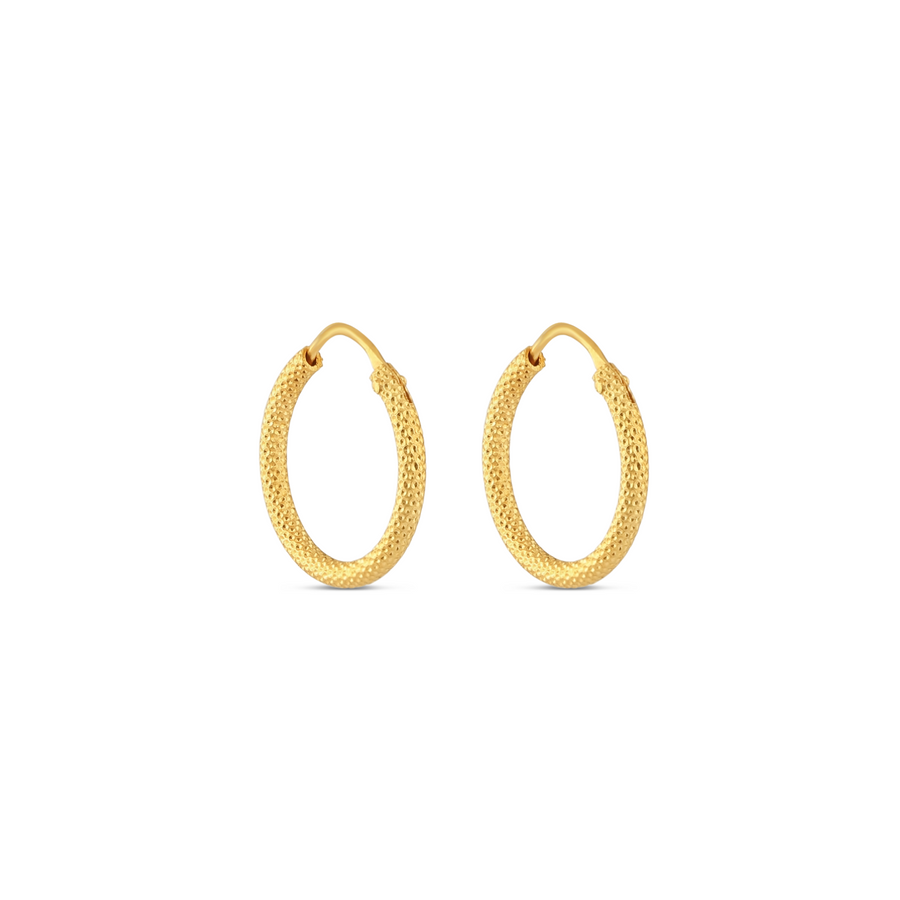 SMALL 22 KARAT GOLD HOOPS