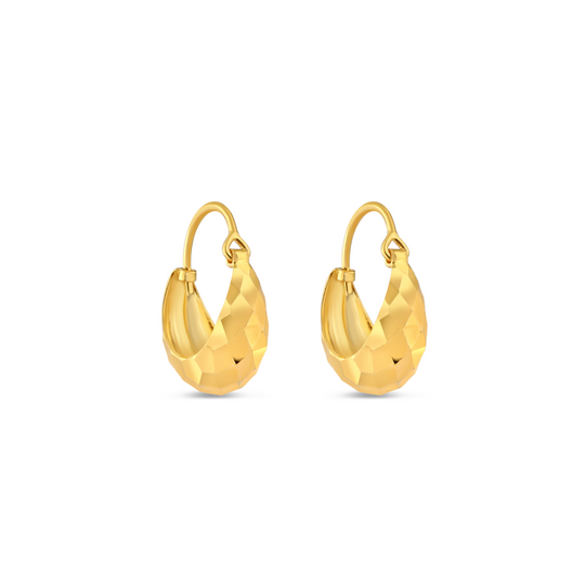 22 KARAT GOLD RADIANT HOOPS