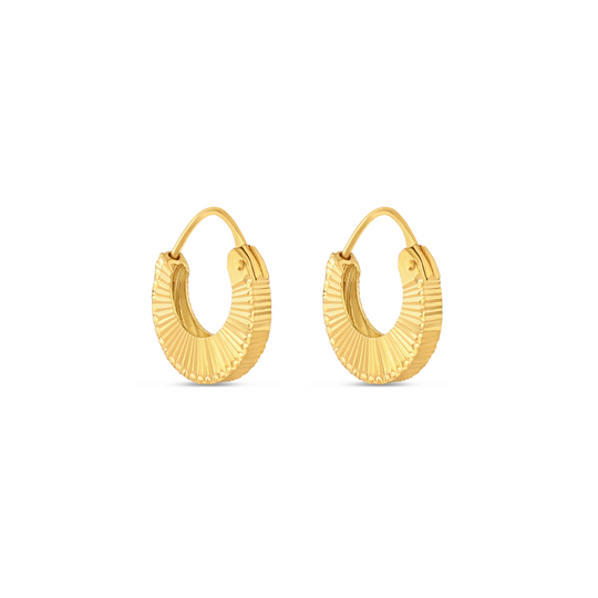 22 KARAT GOLD BASKET HOOPS