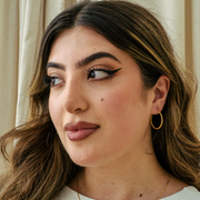 MEDIUM 22 KARAT SOLID GOLD HOOPS