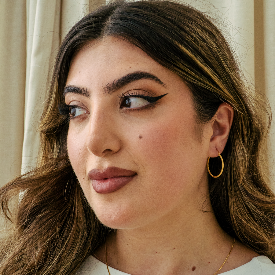 MEDIUM 22 KARAT SOLID GOLD HOOPS