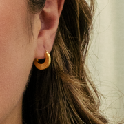22 KARAT GOLD BASKET HOOPS