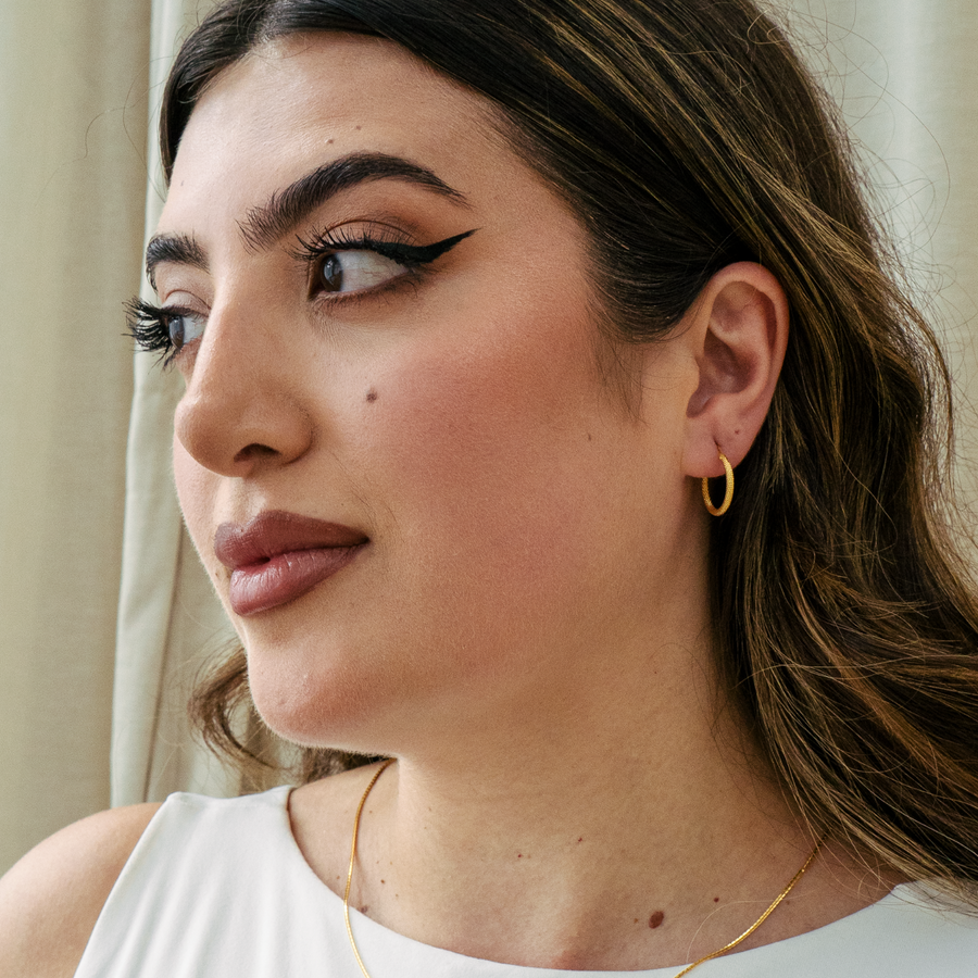 SMALL 22 KARAT GOLD HOOPS