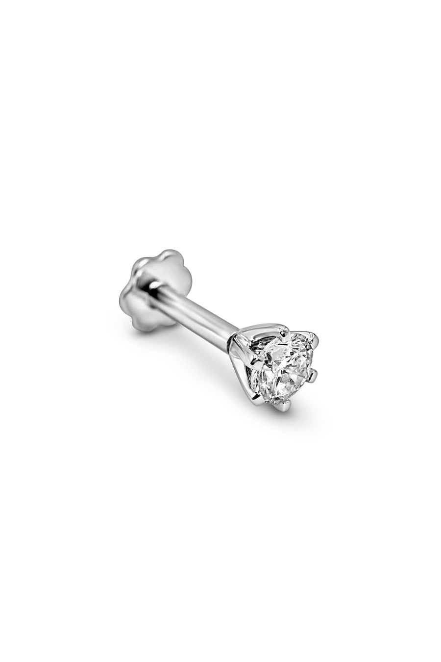 14 KARAT WHITE GOLD  DAINTY DIAMOND STUDS