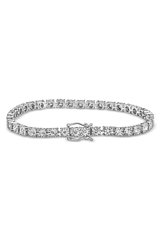 14 KARAT WHITE GOLD DIAMOND TENNIS BRACELET